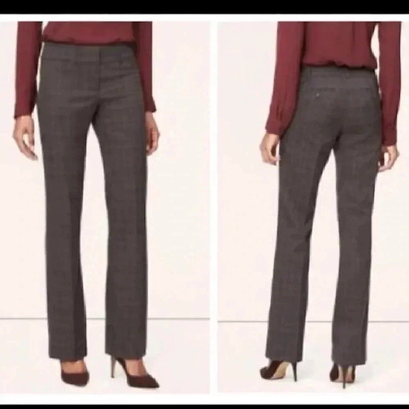 Nwot Ann Taylor Loft brown pinstripe Julie trouser pants 8 or m - Picture 10 of 10